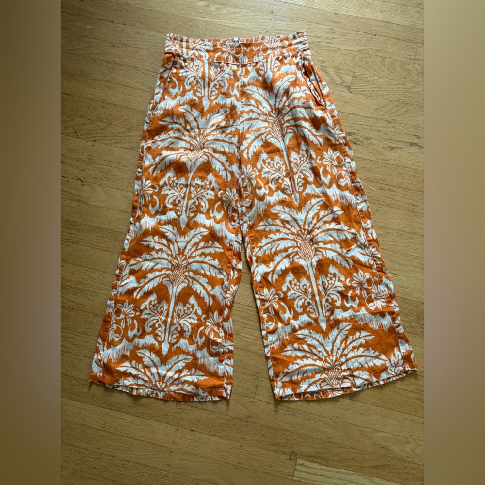 Rachel Zoe wide leg linen pants
